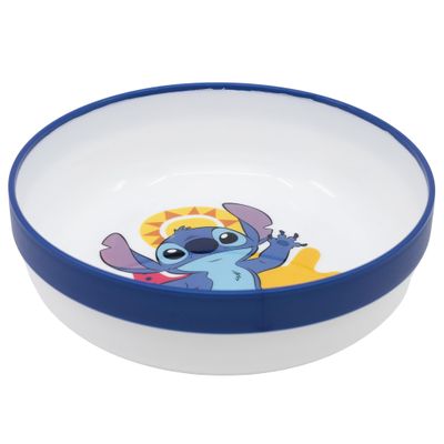 Stitch Two-Tone Reusable Kids Bowl with Non-Slip Base, Blue