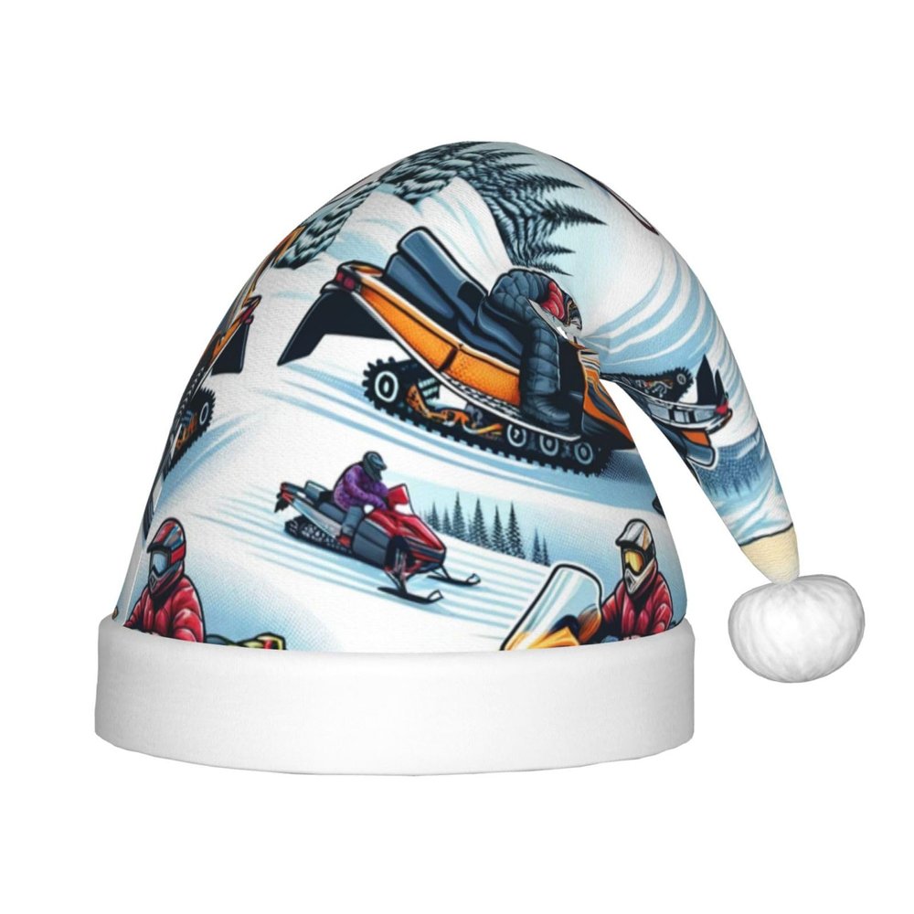 Augenstern Christmas Hat Snowmobiles-Winter Xmas Hat Unisex Santa Hat