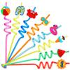 24Pcs Drinking Straws, Pool Party Decorations Supplies Summer Pool Beach Party Favors Crazy Silly Straws for Kids Hawaiian Birthday Goodie Bag Stuffers End of Year Student Gifts Bulk Prizes for Kids view 1