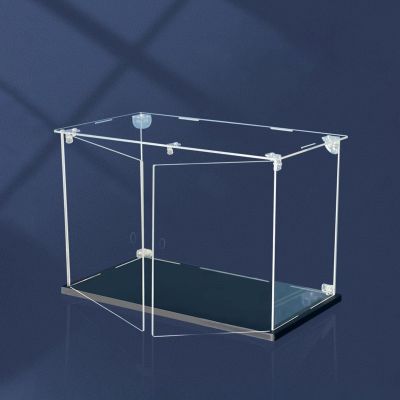 Acrylic display boxes Rectangle Double-door Acrylic Display Storage Boxes, Black Case Display Alternative Glass Case for Autographed Memorabilia, Doll Model Display Organizer ( Size : 15x10x55cm/5.9x3