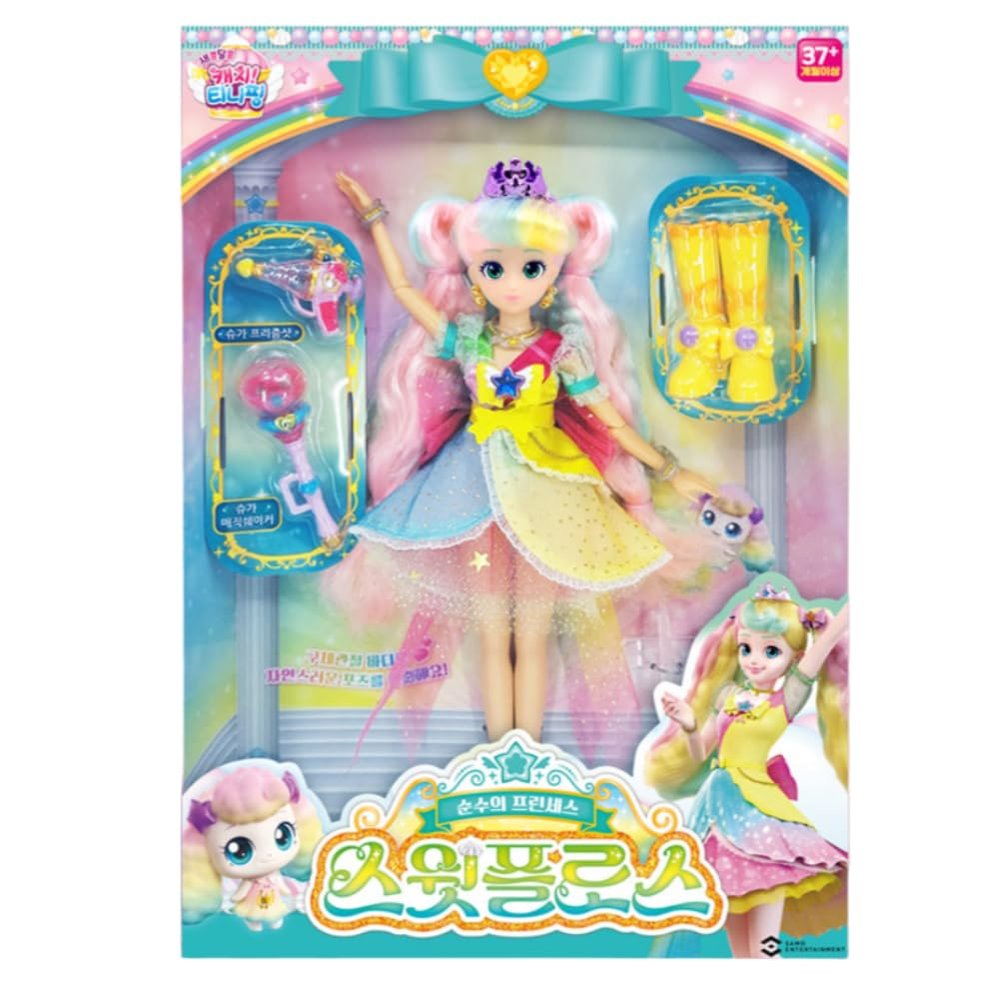 hwasooboon Dessert Catch Teenieping Season 4, Princess of Purity SweetFloss, Korean Doll, Pink, Yellow