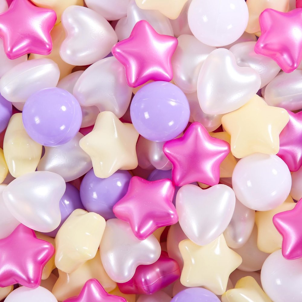 Star Ball Pit Balls for Toddlers -100pcs Phthalate Free BPA Free Crush Proof Play Balls Macaron Children's Ocean Balls Play Tent Pool Playhouse Playpen Party Decoration.