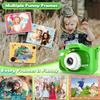 Kids Camera for Boys Dinosaur Toys Age 3-8 with 48MP 1080P HD Video Camera Kids Digital Camera Toys for Kids Toddler Christmas Birthday Gifts with Dinosaur Protective Cover (Green) view 3