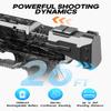 2P Electric Water Pistol with Orange Tip,Transparent Automatic Squirt Guns High Powered IP67 Waterproof, Bodinator Classic Water Gun Summer Pool Toys for Kid/Aldult (Black+Blue view 3