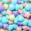 Heopeis Ball Pit Balls Stars Hearts for Toddlers- 200 Pack 3 Shapes Children's Toy Balls for Ball Pool Playroom Playpen, Crush Proof Plastic Toy Balls (2 Macarons Randomly) view 1
