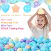 Heopeis Ball Pit Balls Stars Hearts for Toddlers- 200 Pack 3 Shapes Children's Toy Balls for Ball Pool Playroom Playpen, Crush Proof Plastic Toy Balls (2 Macarons Randomly) view 3