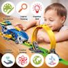 Frontoytall Shark Racing Car Playset with Carrier Truck, Loop Track & Launcher  6 x 1:64 Scale Race Vehicles, STEM Toys for Kids 3-12, Quick Assemble, Durable ABS Plastic (ASTM Certified) view 2