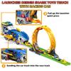 Frontoytall Shark Racing Car Playset with Carrier Truck, Loop Track & Launcher  6 x 1:64 Scale Race Vehicles, STEM Toys for Kids 3-12, Quick Assemble, Durable ABS Plastic (ASTM Certified) view 4