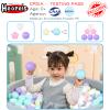 Heopeis Ball Pit Balls 200 Count Mixed Balls Stars Hearts Set for Kids Ball Pool, Crush Proof Non-Toxic Plastic Toy Balls for Toddlers Play Tent Playroom Playpen, Shower Party Decoration, 200pcs view 3