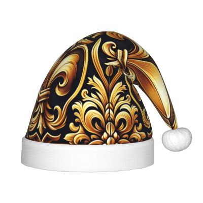 Augenstern Christmas Hat Luxury-Royal-Fleur-De-Lis Xmas Hat Unisex Santa Hat