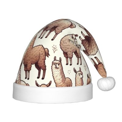 Augenstern Christmas Hat Funny-Alpaca-Llama Xmas Hat Unisex Santa Hat