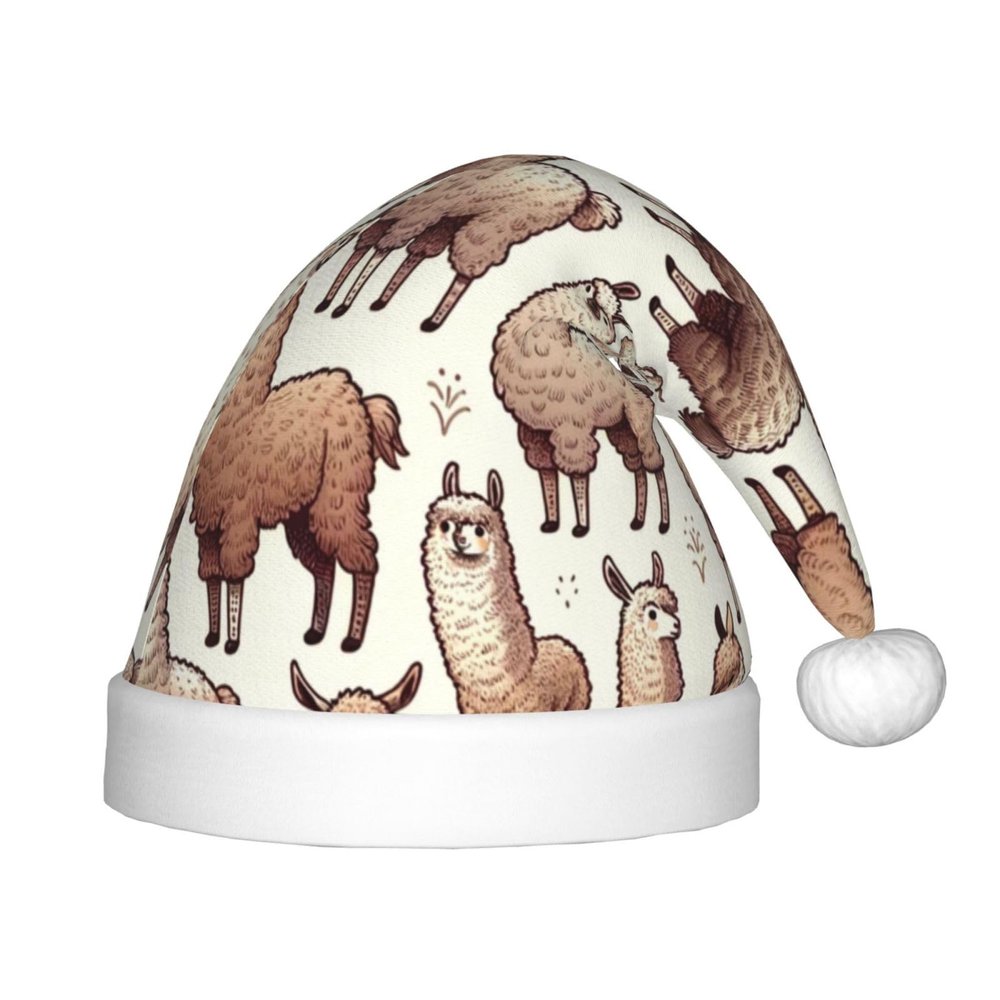 Augenstern Christmas Hat Funny-Alpaca-Llama Xmas Hat Unisex Santa Hat
