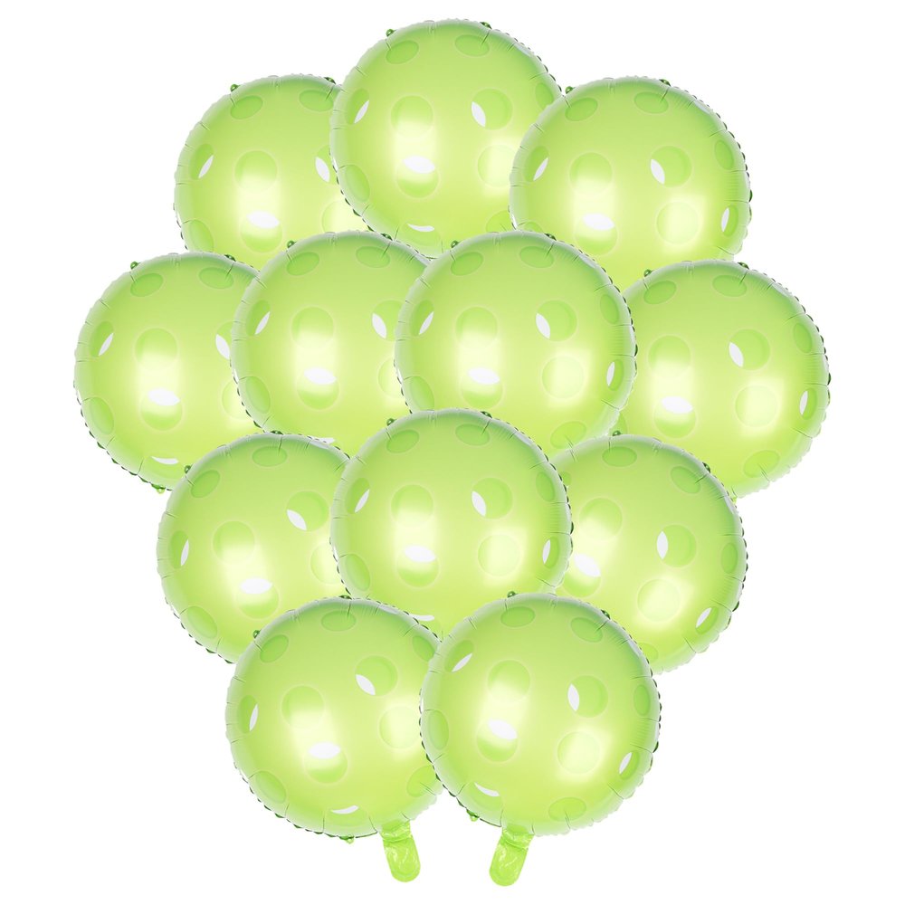 100% Liked 12pcs 18 Inch Pickleball Mylar Balloons, Pickleball Theme Party Decor, Birthday & Anniversary, Unisex Adult & Children
