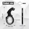 2pcs Key Chain Spinner Fidget Toy, Portable Finger Spinning Keychain with 2pcs Key Ring Funny Key Holder Toys for Adults Teens Finger Exercising (Black) view 2