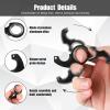 2pcs Key Chain Spinner Fidget Toy, Portable Finger Spinning Keychain with 2pcs Key Ring Funny Key Holder Toys for Adults Teens Finger Exercising (Black) view 3