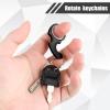 2pcs Key Chain Spinner Fidget Toy, Portable Finger Spinning Keychain with 2pcs Key Ring Funny Key Holder Toys for Adults Teens Finger Exercising (Black) view 4
