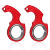 2pcs Key Chain Spinner Fidget Toy, Portable Finger Spinning Keychain with 2pcs Key Ring Funny Key Holder Toys for Adults Teens Finger Exercising (Red) view 1