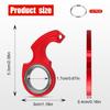 2pcs Key Chain Spinner Fidget Toy, Portable Finger Spinning Keychain with 2pcs Key Ring Funny Key Holder Toys for Adults Teens Finger Exercising (Red) view 2