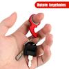 2pcs Key Chain Spinner Fidget Toy, Portable Finger Spinning Keychain with 2pcs Key Ring Funny Key Holder Toys for Adults Teens Finger Exercising (Red) view 4