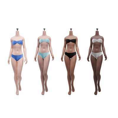 1/6 Scale Female Figure Body, Small Bust Super Flexible Pale/Suntan Seamless Action Figure Body Doll (S47D Black Skin No Head)