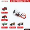 RCAWD Alum SCX24 2 Speed Transmission 72T 130 Motor Set for Axial 1/24 SCX24 AX24 Series Upgrades Part Silver view 2