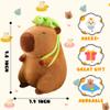 9.8in Capybara Plush, Easter Basket Stuffer, Cute Capybara Stuffed Animals with Turtle Backpack, Kawaii Capibara Plushie Toys for Kids, Doll Party Favors, Soft Hugging Gift for Classroom Birthday view 4