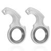 2pcs Key Chain Spinner Fidget Toy, Portable Finger Spinning Keychain with 2pcs Key Ring Funny Key Holder Toys for Adults Teens Finger Exercising (Silver) view 1