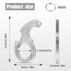 2pcs Key Chain Spinner Fidget Toy, Portable Finger Spinning Keychain with 2pcs Key Ring Funny Key Holder Toys for Adults Teens Finger Exercising (Silver) view 2