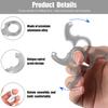 2pcs Key Chain Spinner Fidget Toy, Portable Finger Spinning Keychain with 2pcs Key Ring Funny Key Holder Toys for Adults Teens Finger Exercising (Silver) view 3
