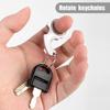 2pcs Key Chain Spinner Fidget Toy, Portable Finger Spinning Keychain with 2pcs Key Ring Funny Key Holder Toys for Adults Teens Finger Exercising (Silver) view 4