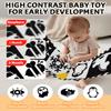 Baobrava High Contrast Baby Toys, Black and White Newborn Toys for Brain Development, Soft Baby Books, Infant Sensory 0-6-12 Months, Tummy Time Toy, Visual Stimulation Montessori Gift view 3
