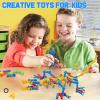 170 Pcs STEM Building Toys for Kids Ages 4-8, Building Blocks Educational Construction Engineering Building Kit for Ages 3 4 5 6 7 8 9 Year Old Creative Kids Games, Christmas Birthday Gifts Boys Girls view 3