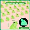 SYWHXY 104PCS Luminous Mini Resin Frogs Green Frogs Figurines Miniature Glow in The Dark, Cute Tiny Frogs for Micro Moss Landscape Dollhoues Terrarium Aquariums Cake Decor Hidden Games view 2