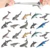 20 PCS Mini Rubber Shark Toy Figure, Super Stretches Bath Toy Set, Material TPR, Ocean Sea Animal Floating Bathtub Toy Party Favors, Realistic Shark Dolphin Whale Toy view 1