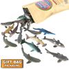 20 PCS Mini Rubber Shark Toy Figure, Super Stretches Bath Toy Set, Material TPR, Ocean Sea Animal Floating Bathtub Toy Party Favors, Realistic Shark Dolphin Whale Toy view 2