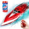LAFALA Mini Remote Control Boat RC Boat 2.4Ghz 360 Rotating bulit-in Rechargeable Battery Swimming Pool Toys Remote Control Boats for Kids 8-12 Years Birthday Gift Red view 1