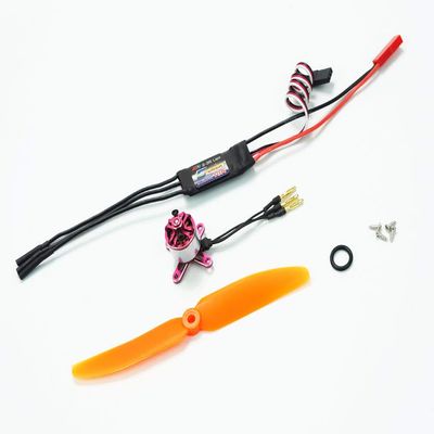 2S Micro Power Combo with Brushless Motor, ESC, Propeller, Prop Saver Used for Fixed Wing Indoor Airplane F3P Model Power Supply (AFM1306-2S)