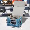 Mxfdegf Card Deck Box for MTG Cards,100+ Single Sleeved Cards Trading Card Deck Case,Strong Magnet Magic Gathering Deck Box,PU Leather Trading Card Storage Box for TCG,CCG,MTG Cards,Cute Blue Sharks view 2