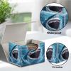 Mxfdegf Card Deck Box for MTG Cards,100+ Single Sleeved Cards Trading Card Deck Case,Strong Magnet Magic Gathering Deck Box,PU Leather Trading Card Storage Box for TCG,CCG,MTG Cards,Cute Blue Sharks view 3
