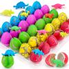 30PCS Large Hatching Dinosaur Eggs for Dinosaur Birthday Party Favors for Kids 3-5 4-8 Valentine Goodie Bag Stuffers Classroom Prizes Bulk Treat Stuff Novelty Grow in Water Dino Eggs with Toys Inside view 1