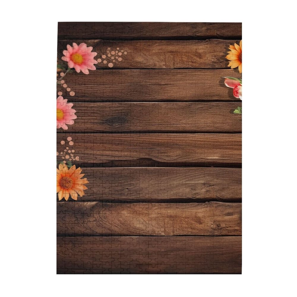 500 Piece Jigsaw Puzzle for Adults Personalized Picture Puzzle Flowers and Wooden Customized Wooden Puzzle for Family, Birthday, Wedding, Game Nights Gifts, 20.4"x15"