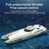 GoolRC Remote Control Boat 2.4GHz High Speed 30km/h Brushless Turbojet Speedboat Remote Control Ship Cooling Waterproof Low Battery/Over Distance Reminder 2 Battery view 2