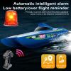 GoolRC Remote Control Boat 2.4GHz High Speed 30km/h Brushless Turbojet Speedboat Remote Control Ship Cooling Waterproof Low Battery/Over Distance Reminder 2 Battery view 4