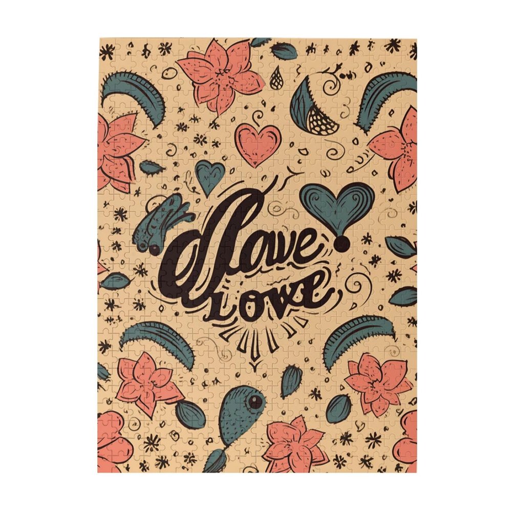 500 Piece Jigsaw Puzzle for Adults Personalized Picture Puzzle Love Forever Customized Wooden Puzzle for Family, Birthday, Wedding, Game Nights Gifts, 20.4"x15"