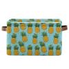 2Pcs Funny Pineapple Fruit Storage Bin Fabric Storage Basket with Handles,Foldable Storage Boxes,Organizer Bag for Clothing Dog Toy Book Storage Cubes Shelf Closet Basket A112161 view 2