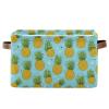2Pcs Funny Pineapple Fruit Storage Bin Fabric Storage Basket with Handles,Foldable Storage Boxes,Organizer Bag for Clothing Dog Toy Book Storage Cubes Shelf Closet Basket A112162 view 2