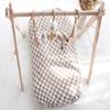LifeTree Muslin Baby Lounger Cover, Newborn Slipcover Lounger Cover for Boys Girls Infant, Soft 70% Viscose from Bamboo and 30% Cotton, Cover Only, Checkered Pattern view 2
