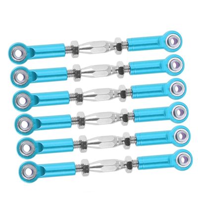 BESTonZON Tie Rods Set 6pcs 71mm Metal Turnbuckle Rod Linkage for 1/10 Car Truck Buggy Upgrade Parts