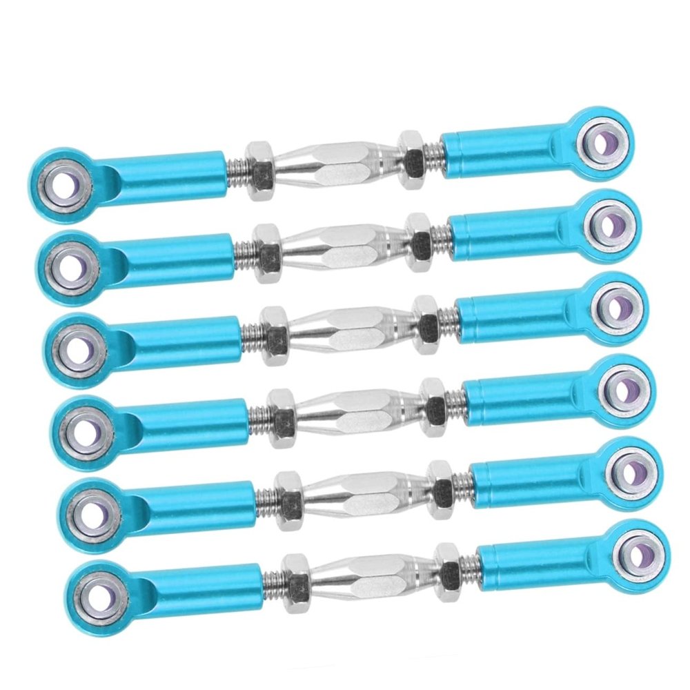 BESTonZON Tie Rods Set 6pcs 71mm Metal Turnbuckle Rod Linkage for 1/10 Car Truck Buggy Upgrade Parts