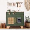 ROBOTIME Play Kitchen with Toy Oven, Toy Washing Machine, Wooden Kids Kitchen Play Set, Toy Kitchen Set for Kids Age 3 4 5 6 7 (Vintage Green) view 2